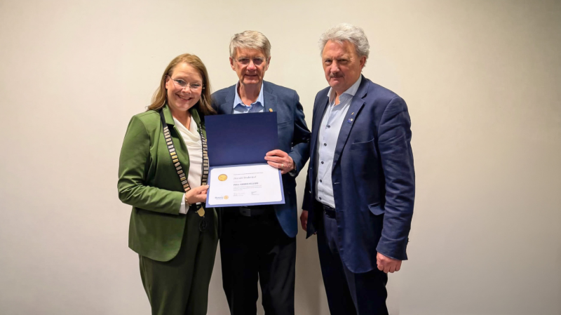 Paul Harris Fellow utmerkelsen tildelt Harald Yndestad.